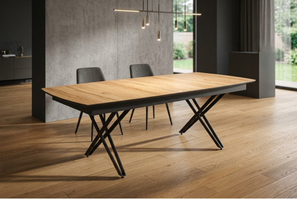 Mesa de cocina de diseño extensible de madera marrón muebles de mesa