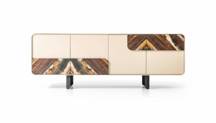 Aparador Bufé Cómoda Beige Madera Moderna Mueble Armario Diseño