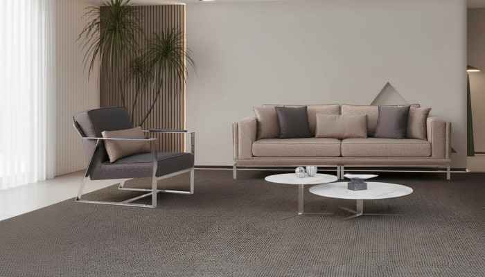 Sofá conjunto completo Conjunto de sofás beige Sofá tapizado Sofá de tela 2 piezas Sofá