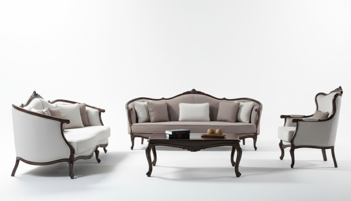 Conjunto de sofás de tres plazas sillón tela Sofá Set gris sofá acolchado sofá