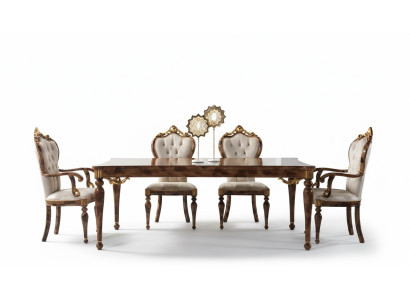 Conjunto de comedor clásico, esquina de comedor, comedor, mesa de comedor, juego de madera de 7 piezas, marrón.