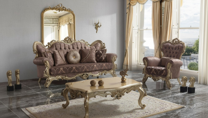 Conjunto de sofás Chesterfield, sofá tapizado, sofá, sofá, conjunto de sofás de tela morada.