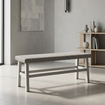 Taburete Banco Asiento Banco de Asiento Reposapiés Taburete para Sentarse Comedor Gris Madera