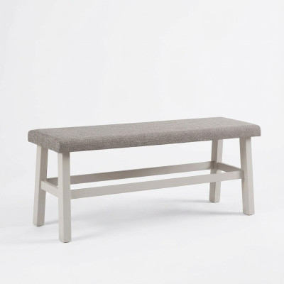 Taburete Banco Asiento Banco de Asiento Reposapiés Taburete para Sentarse Comedor Gris Madera