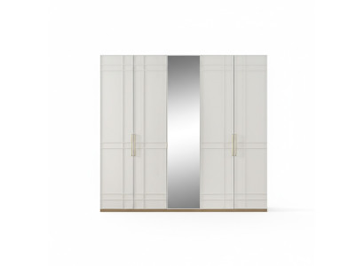 Armarios Armario Armarios Blanco Madera Espejo 5 Puertas Nuevo