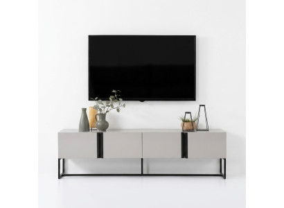 Mueble de televisión soporte de TV armario RTV mesa de TV salón blanco madera moderno