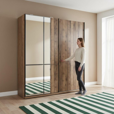 Diseño armarios Armario Armarios Marrón Madera Espejo Nuevo