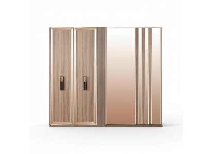 Armarios modernos armario gabinetes de madera dorada para dormitorio.