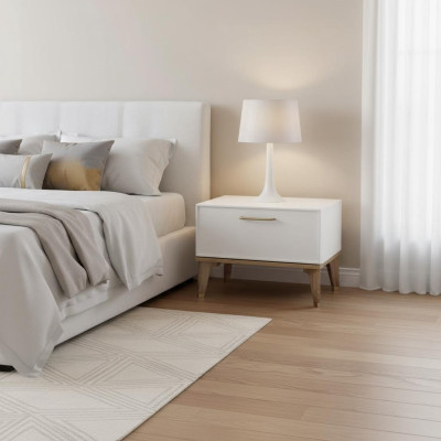 Mesita de noche mesita de noche infantil consola de noche habitación infantil madera blanca mesa.