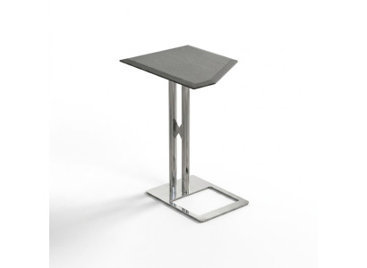 Mesa auxiliar mesa mesa de café sala de estar acero inoxidable plata muebles
