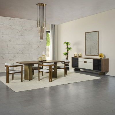 Esquina de comedor Conjunto de comedor Juego de muebles de mesa de comedor de 9 piezas Comedor Marrón Madera Nuevo