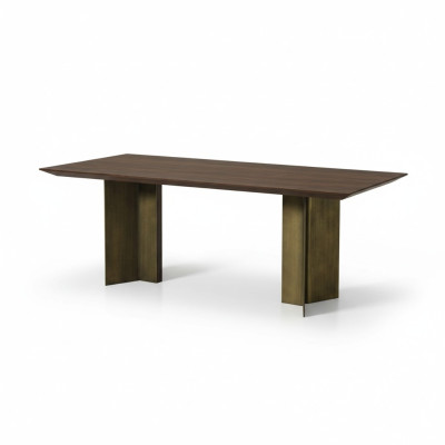 Mesa del comedor Mesa de comedor Mesa Rincón de comer Comedor 208 cm Madera Marrón Nuevo