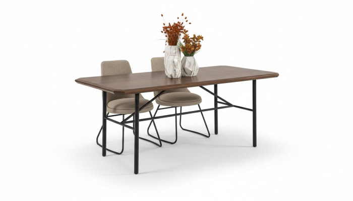 Mesa de comedor Mesa Comedor Rincón comedor Comedor 205 cm Madera Marrón