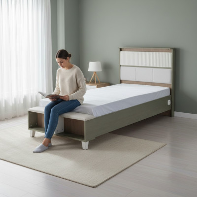 Estructura de la cama Cama infantil Cama Dormitorio infantil Estructuras de cama Gris Madera Camas