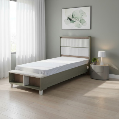 Estructura de la cama Cama infantil Cama Dormitorio infantil Estructuras de cama Gris Madera Camas