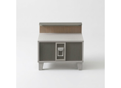Mesita de noche, consolas de noche, consolas de madera, dormitorio infantil, moderno, gris, para niña.