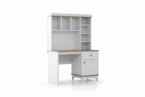 Mesa de madera Escritorio Estantes Mesa de ordenador Madera Blanca Habitación infantil