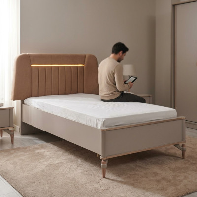 Muebles de habitación infantil, cama infantil, marco de cama, cama, habitación infantil, blanco, madera.