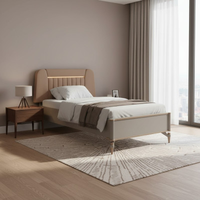 Muebles de habitación infantil, cama infantil, marco de cama, cama, habitación infantil, blanco, madera.