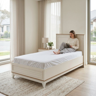 Cama infantil Estructura de cama Cama Habitación infantil Estructura de cama Blanco Moderno 100cm