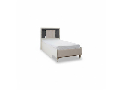 Cama infantil de lujo Marco de cama Cama Cuarto infantil Estructura de cama de tela beige