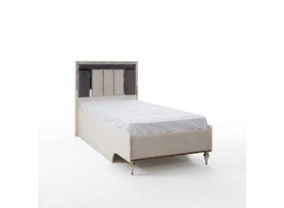 Cama infantil Estructura de cama Cama 120 cm Cuarto infantil Estructura de cama Beige Tela