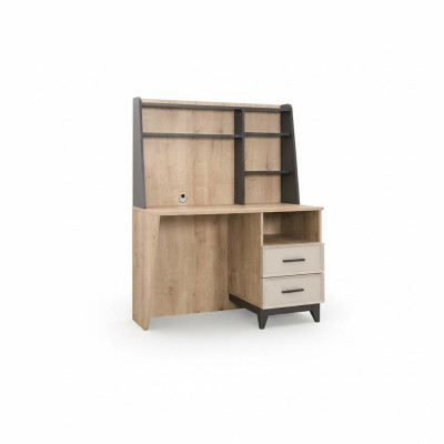 Escritorio de computadora marrón para niños muebles de madera mesa estantes