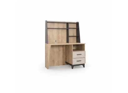Escritorio de computadora marrón para niños muebles de madera mesa estantes