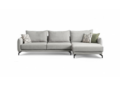 Sofá en forma de L Sofá esquinero salón Gran sofá gris Moderno Sofá tapizado