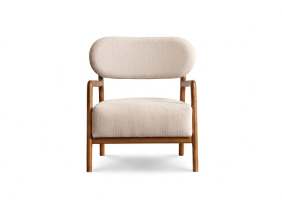 Moderno sillón individual tapizado beige diseño de sillón de club.