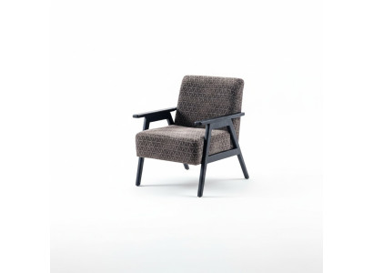 Sillón para sala de estar, de una plaza, sillón de tela gris, clásico nuevo.