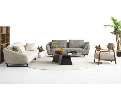 Mega conjunto de sofás de tres plazas, sillón y sofá de tela, sofá tapizado de tela 3+3+1+1.