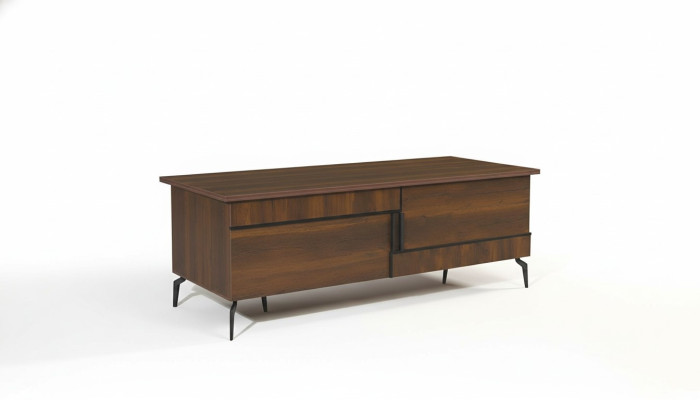Muebles de oficina, oficina completa, escritorio de oficina, conjunto de mesa de oficina de 4 piezas, madera marrón.