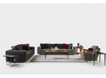 Moderno conjunto de sofás, conjunto de sofá de un asiento, sofá gris de tela, sofá tapizado.