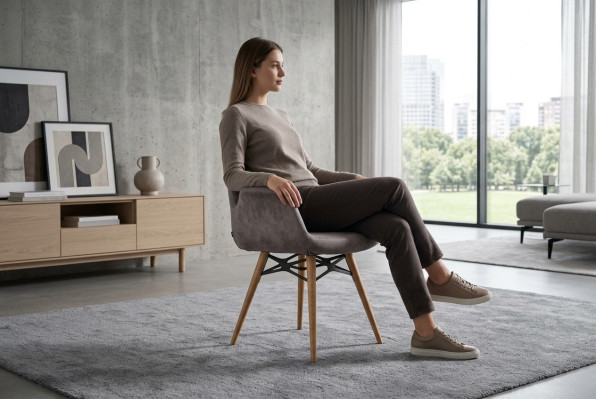 Silla de comedor Silla de cocina Grupo de sillas con reposabrazos 4 piezas Gris Tela