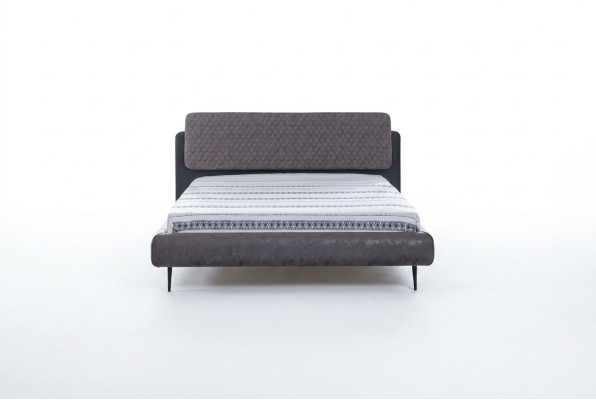 Estructura de cama cama doble camas cama 180 cm Gris Tela Moderna Lugar para dormir