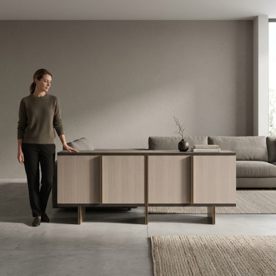 Aparador aparador cómoda de madera comedor beige armario armario de madera