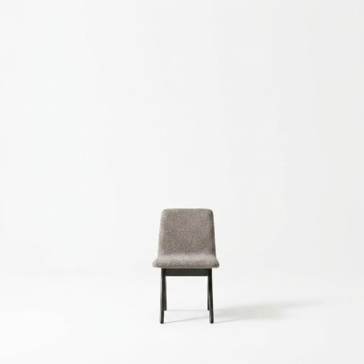Grupo de sillas Sillas de comedor Silla de cocina Gris Silla de madera 6 piezas Tela