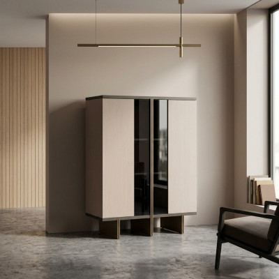 Mueble bar vitrina armario madera sala de estar armario de vino moderno