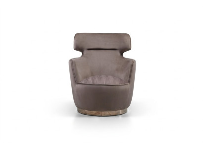 Sillón de tela Asiento de una plaza Gris Butaca Orejera Moderno