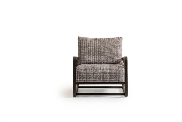 Sillón individual gris de madera para sala de estar, butaca de TV, sillón reclinable.