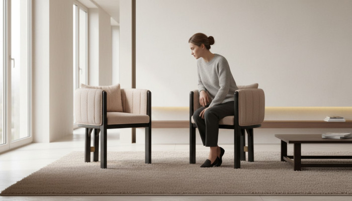 Silla de cocina Silla de comedor Set de sillas 2 piezas Sillón Grupo Beige