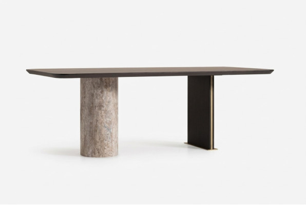 Mesa de comedor mesa de comedor mesa comedor madera marrón 220 cm moderno