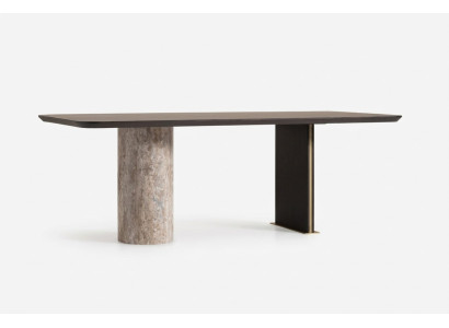 Mesa de comedor mesa de comedor mesa comedor madera marrón 220 cm moderno