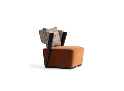 Sillón de orejas Sillón de cóctel Sillón de relax Naranja Tela Moderno Asiento