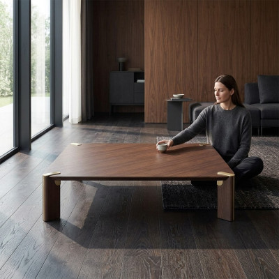 Mesa de centro Mesa auxiliar Sala de estar Mesa de café Marrón Madera Mesa