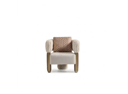 Sillón de una plaza Butaca Club blanco Tela Asiento Sala de estar Sillón de cóctel