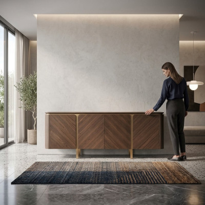 Vitrina Aparador Cómoda Armario de Madera Armario Madera Marrón Muebles