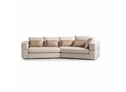 Sofá de esquina Sofá de tela Sofá tapizado Beige Sofás Diseño moderno de sala de estar