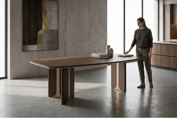 Mesa de comedor Mesa Comedor Mesa de comedor Madera Marrón Muebles de comedor